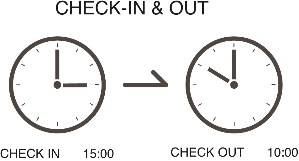 チェックイン＆アウト時計